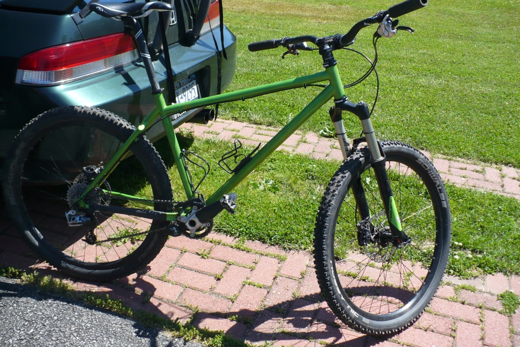 Granny Smith Green On One Inbred with new vinyl fork decals applied